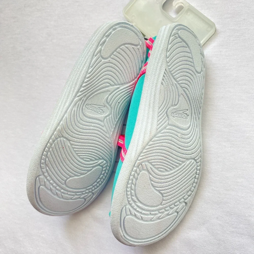Speedo Green and Pink Water Shoes with Adjustable Straps
